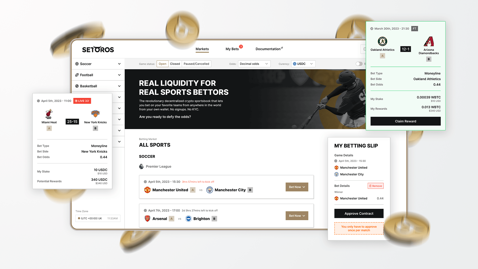 Evening the odds in decentralised sports betting